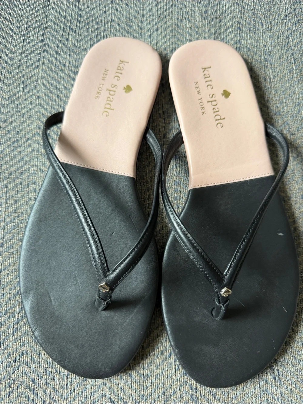 Kate Spade Cabana Leather Color Block Flip Flops Size: 6B